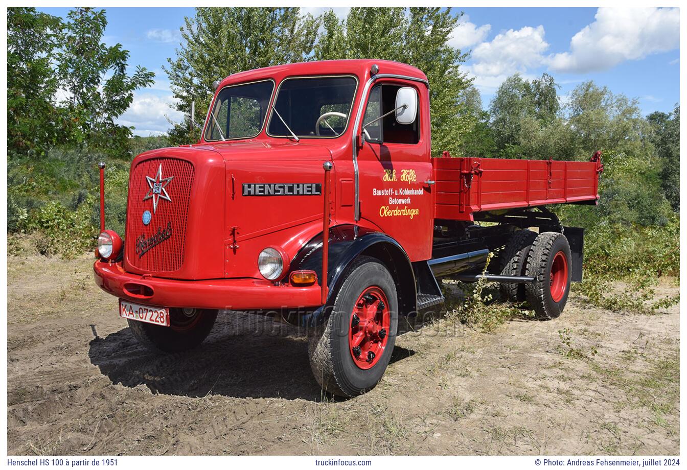 Henschel HS 100 à partir de 1951 Photo juillet 2024