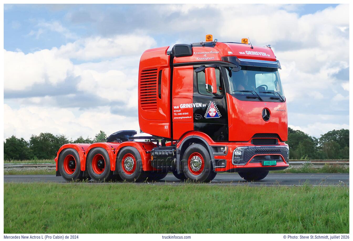 Mercedes New Actros L (Pro Cabin) de 2024 Photo juillet 2026