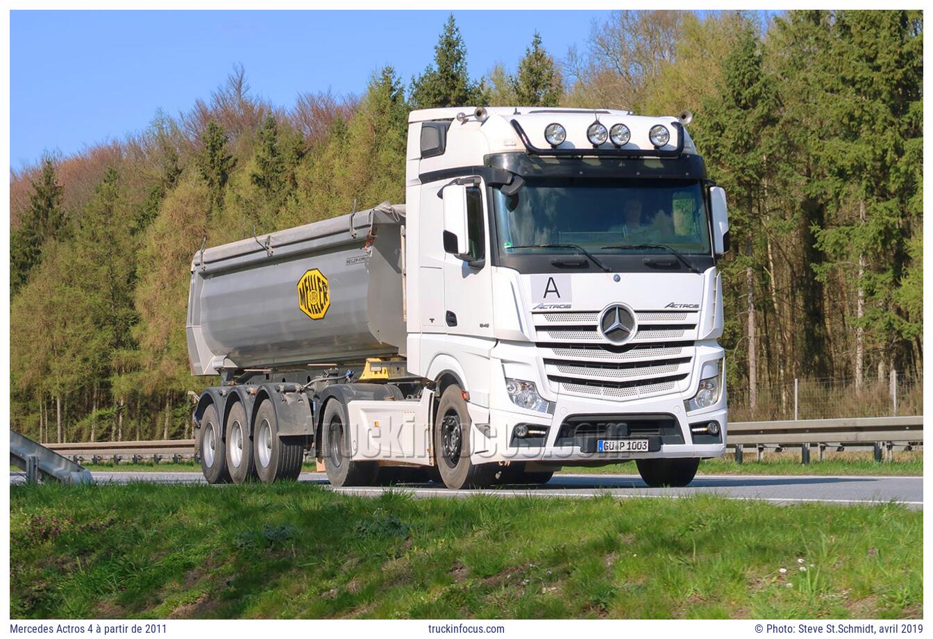 Mercedes Actros 4 à partir de 2011 Photo avril 2019