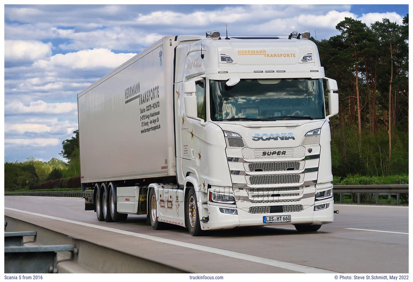 Scania S from 2016 Photo May 2022