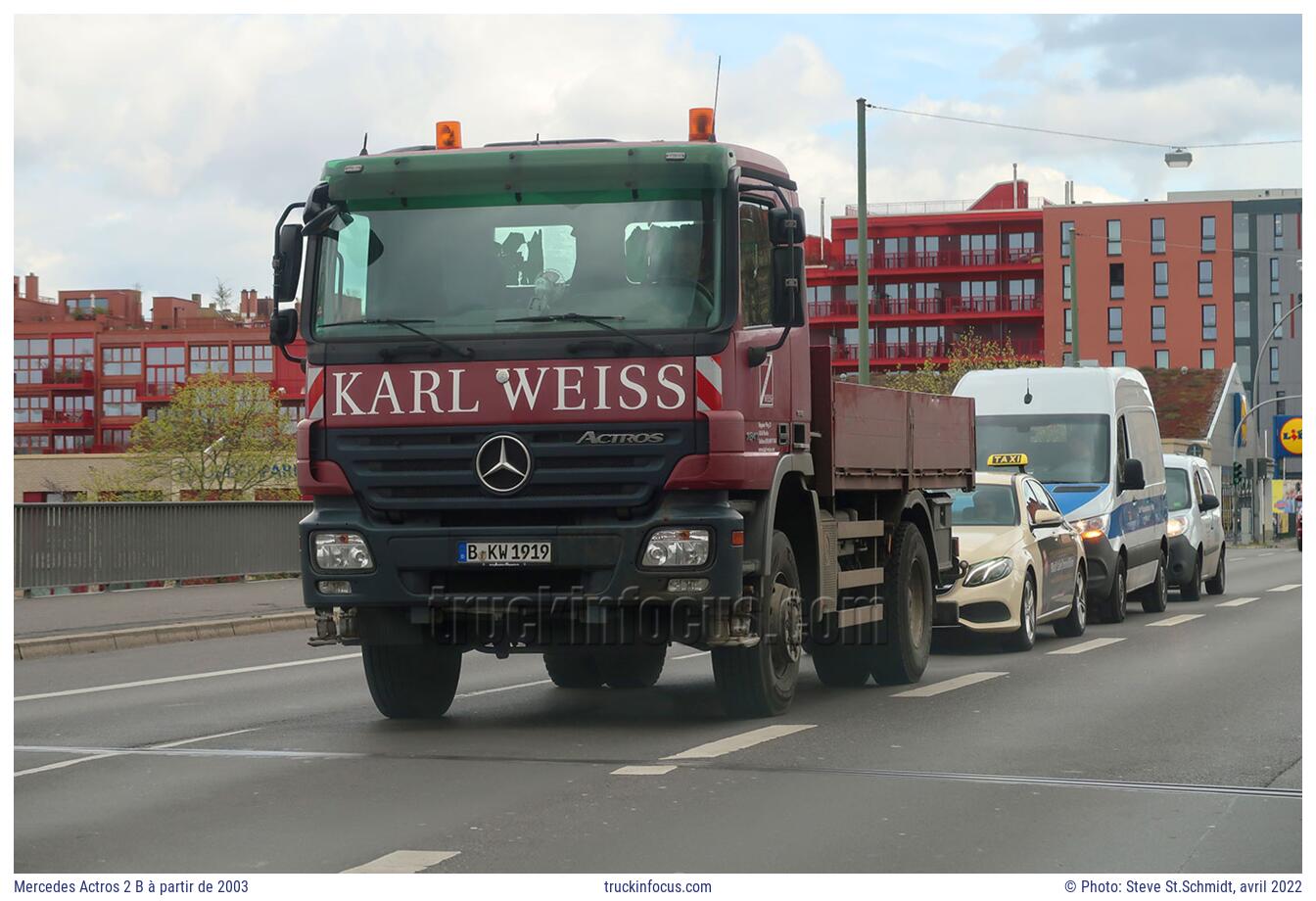 Mercedes Actros 2 B à partir de 2003 Photo avril 2022