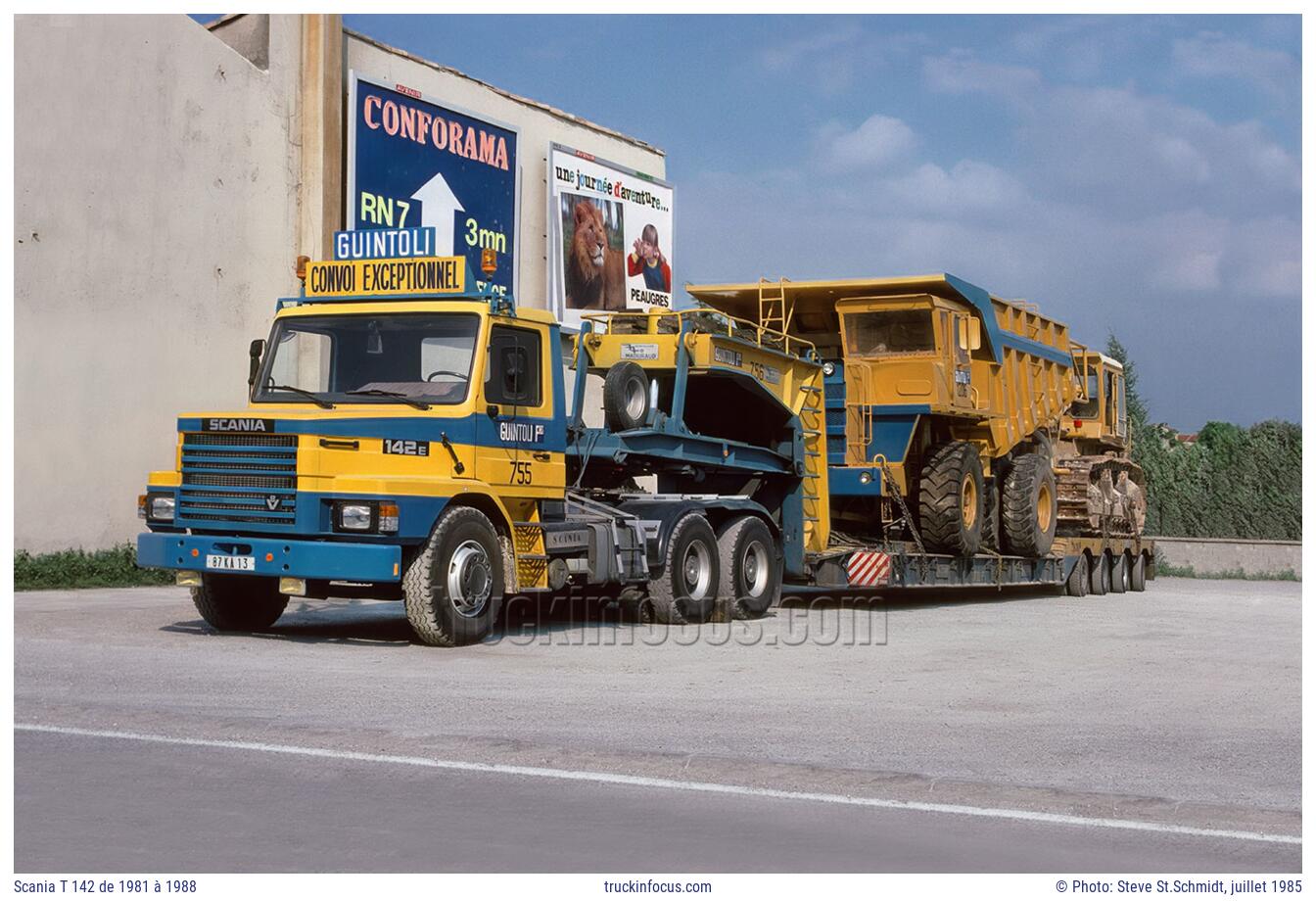 Scania T 142 de 1981 à 1988 Photo juillet 1985