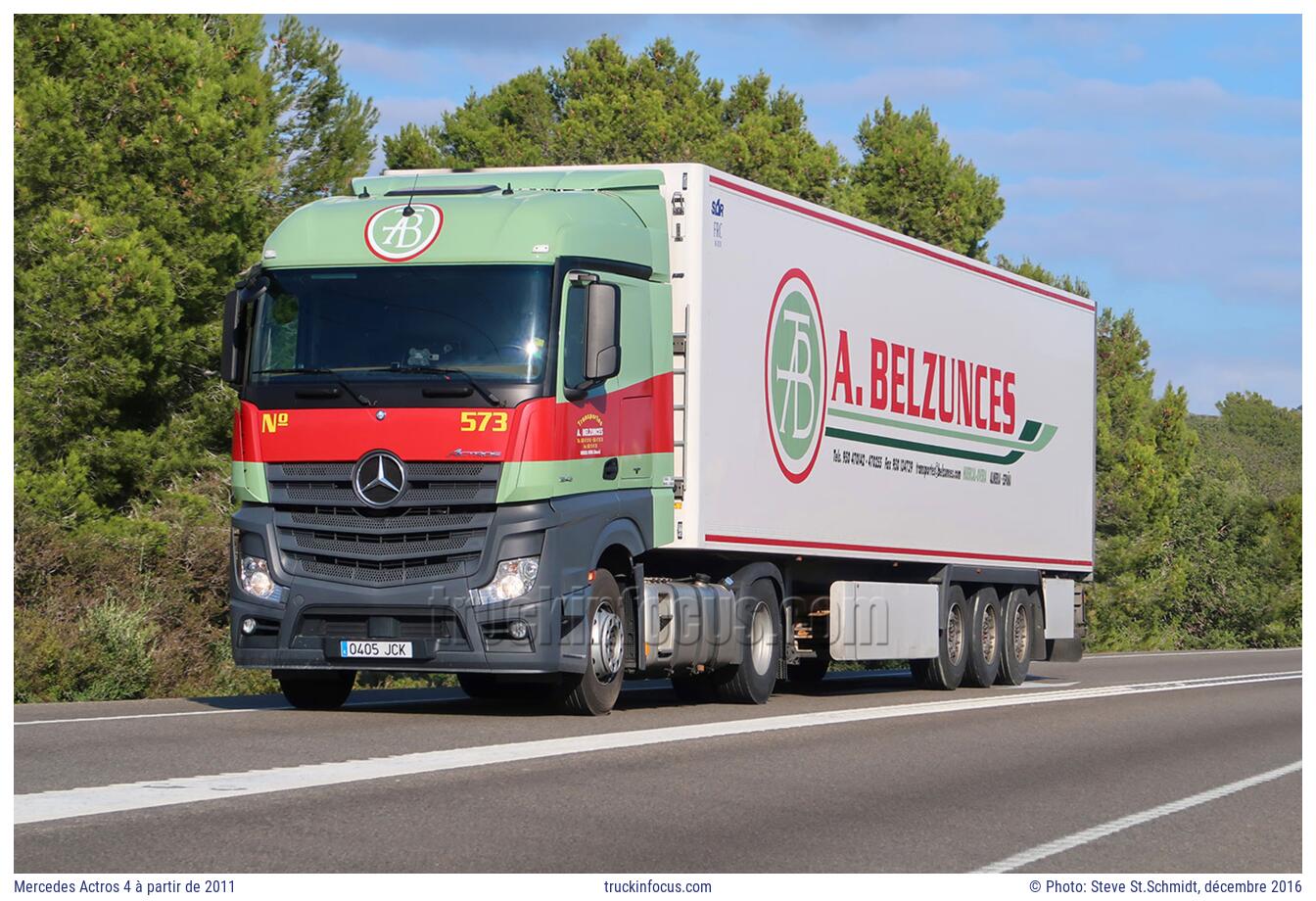 Mercedes Actros 4 à partir de 2011 Photo décembre 2016