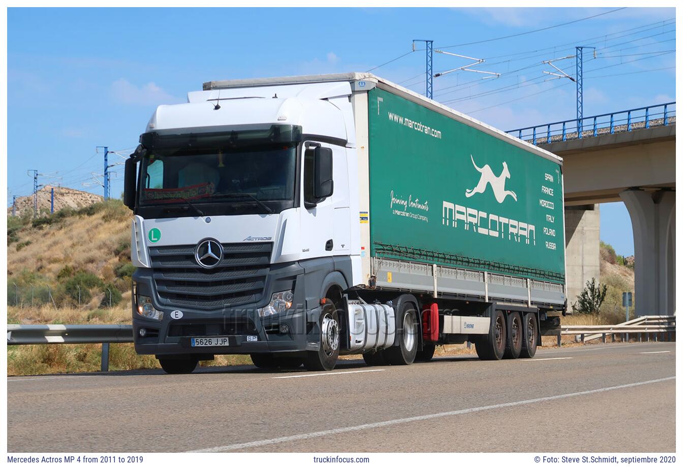 Mercedes Actros MP 4 from 2011 to 2019 Foto septiembre 2020