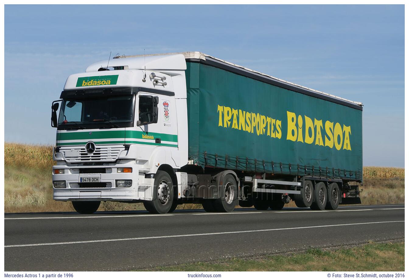 Mercedes Actros 1 a partir de 1996 Foto octubre 2016