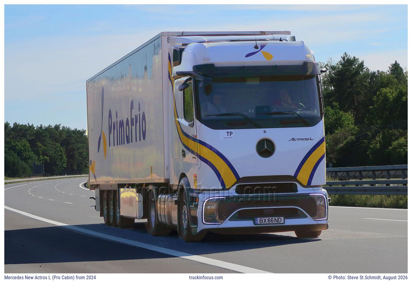 Mercedes New Actros L (Pro Cabin) from 2024 Photo August 2026
