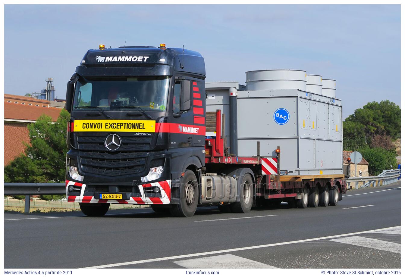 Mercedes Actros 4 à partir de 2011 Photo octobre 2016