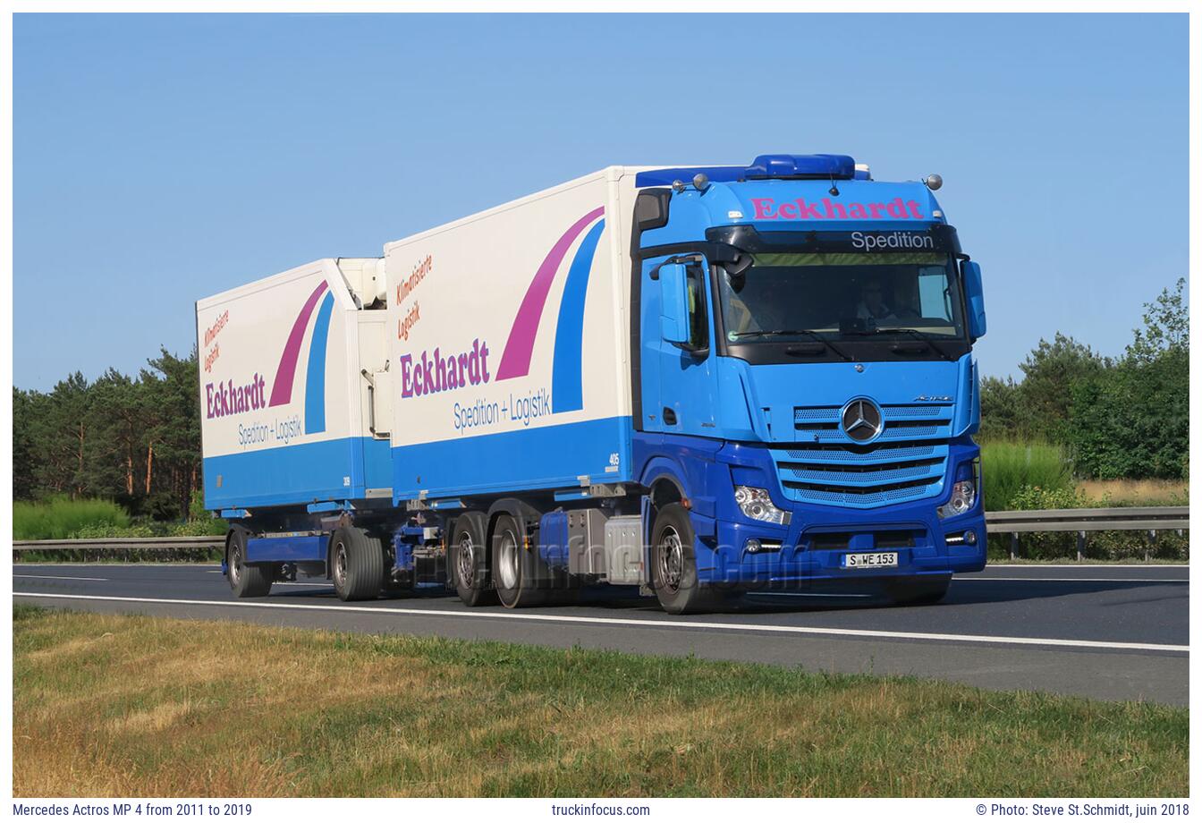 Mercedes Actros MP 4 from 2011 to 2019 Photo juin 2018