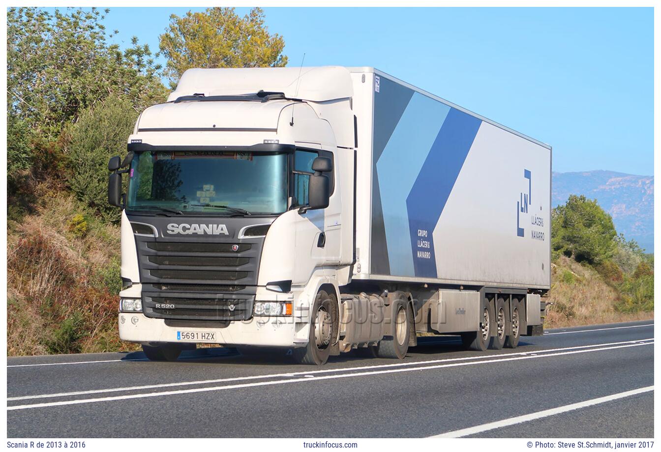 Scania R de 2013 à 2016 Photo janvier 2017