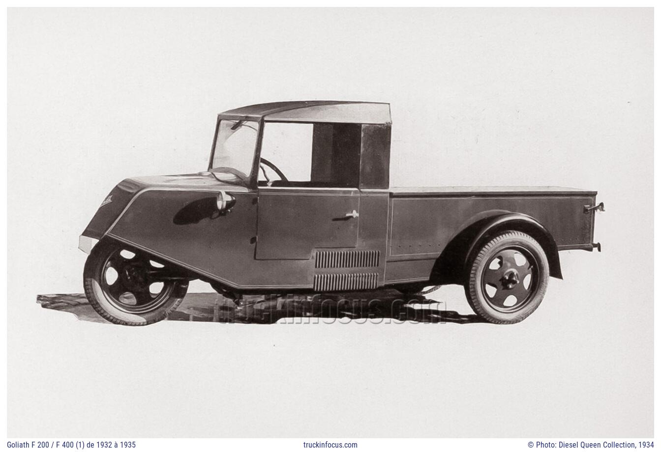 Goliath F 200 / F 400 (1) de 1932 à 1935 Photo 1934