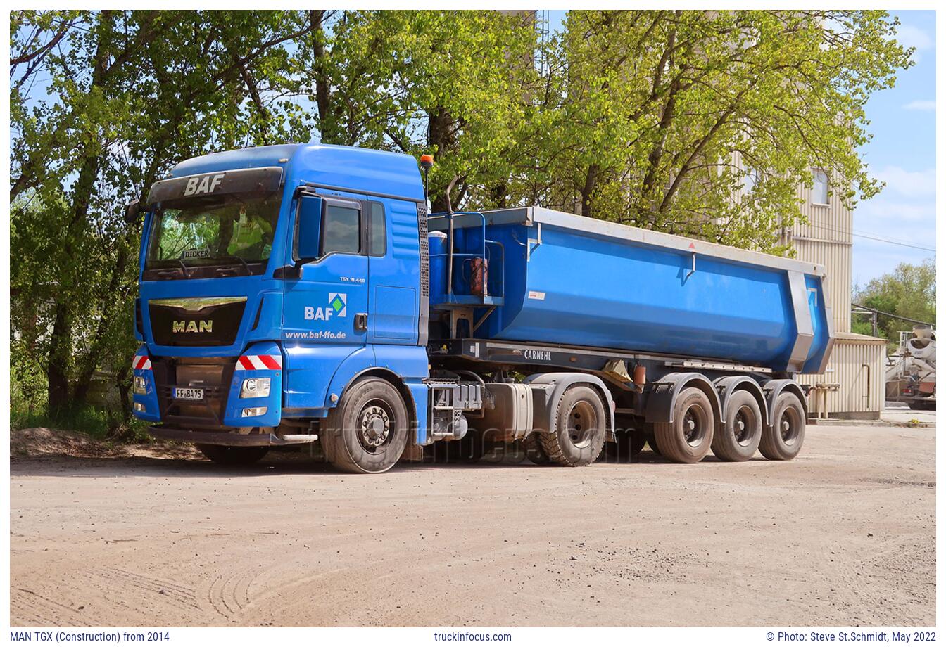 MAN TGX (Construction) from 2014 Photo May 2022