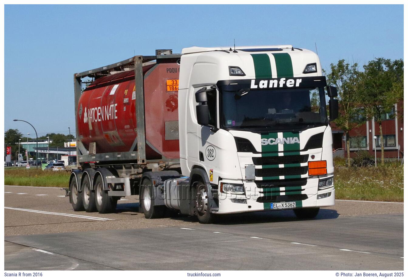 Scania R from 2016 Photo August 2025