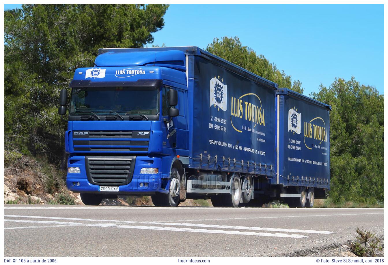 DAF XF 105 à partir de 2006 Foto abril 2018