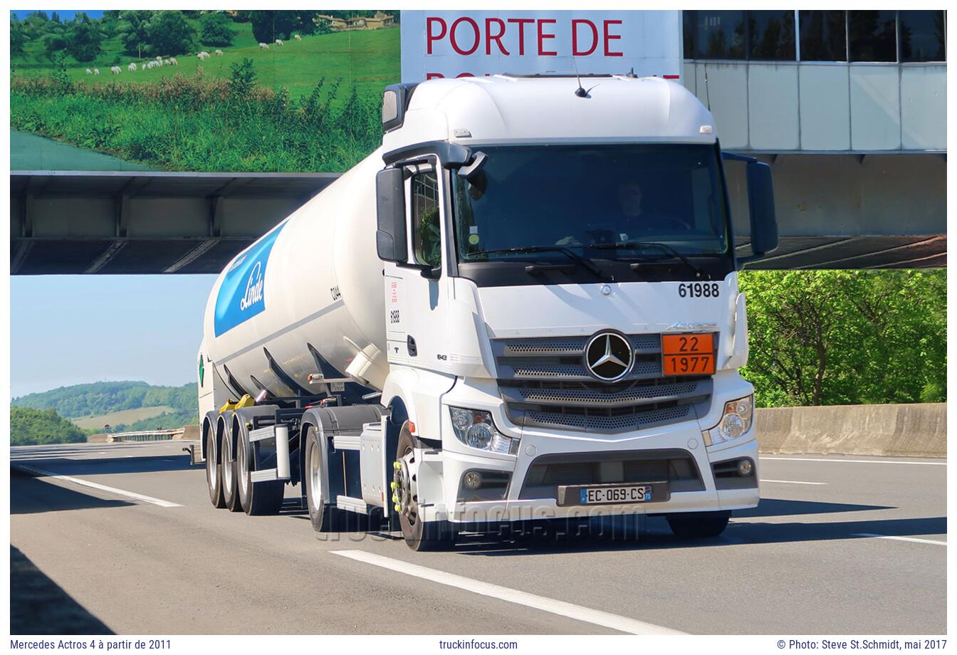 Mercedes Actros 4 à partir de 2011 Photo mai 2017
