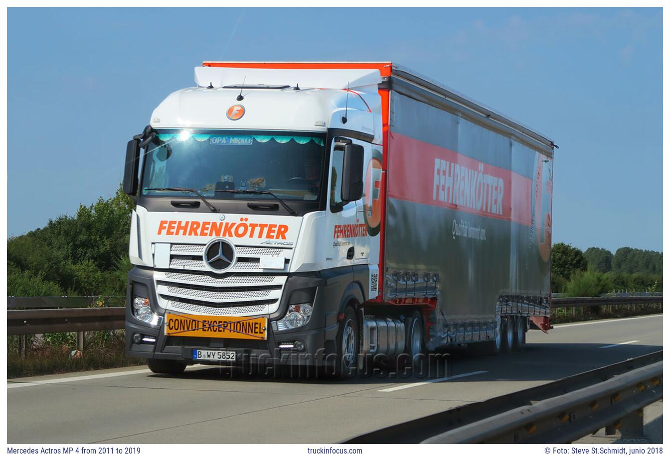 Mercedes Actros MP 4 from 2011 to 2019 Foto junio 2018