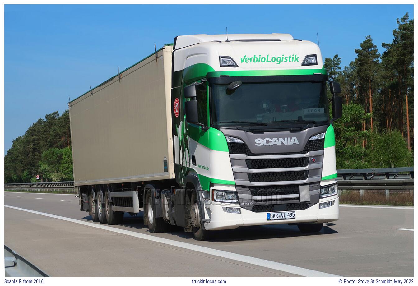 Scania R from 2016 Photo May 2022