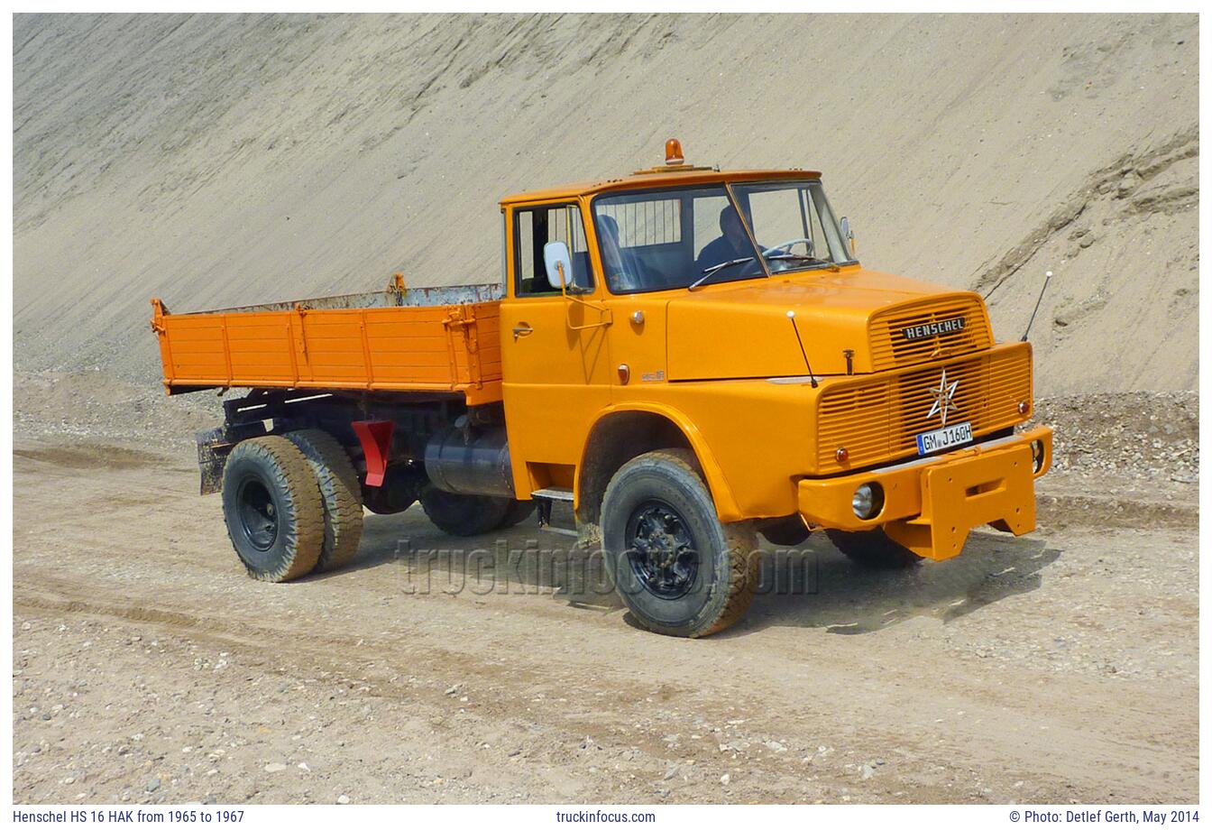 Henschel HS 16 HAK from 1965 to 1967 Photo May 2014