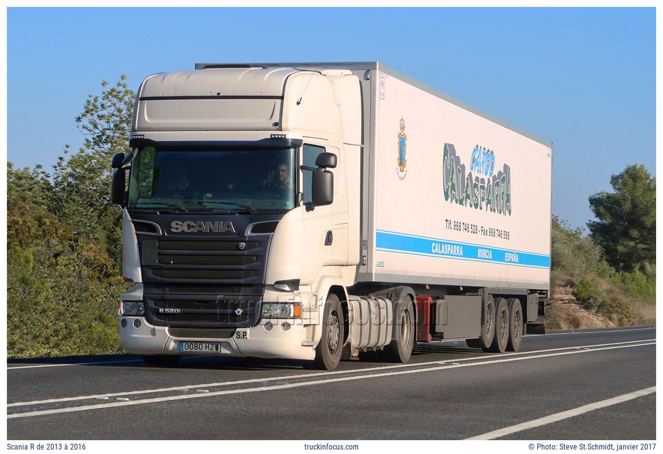 Scania R de 2013 à 2016 Photo janvier 2017