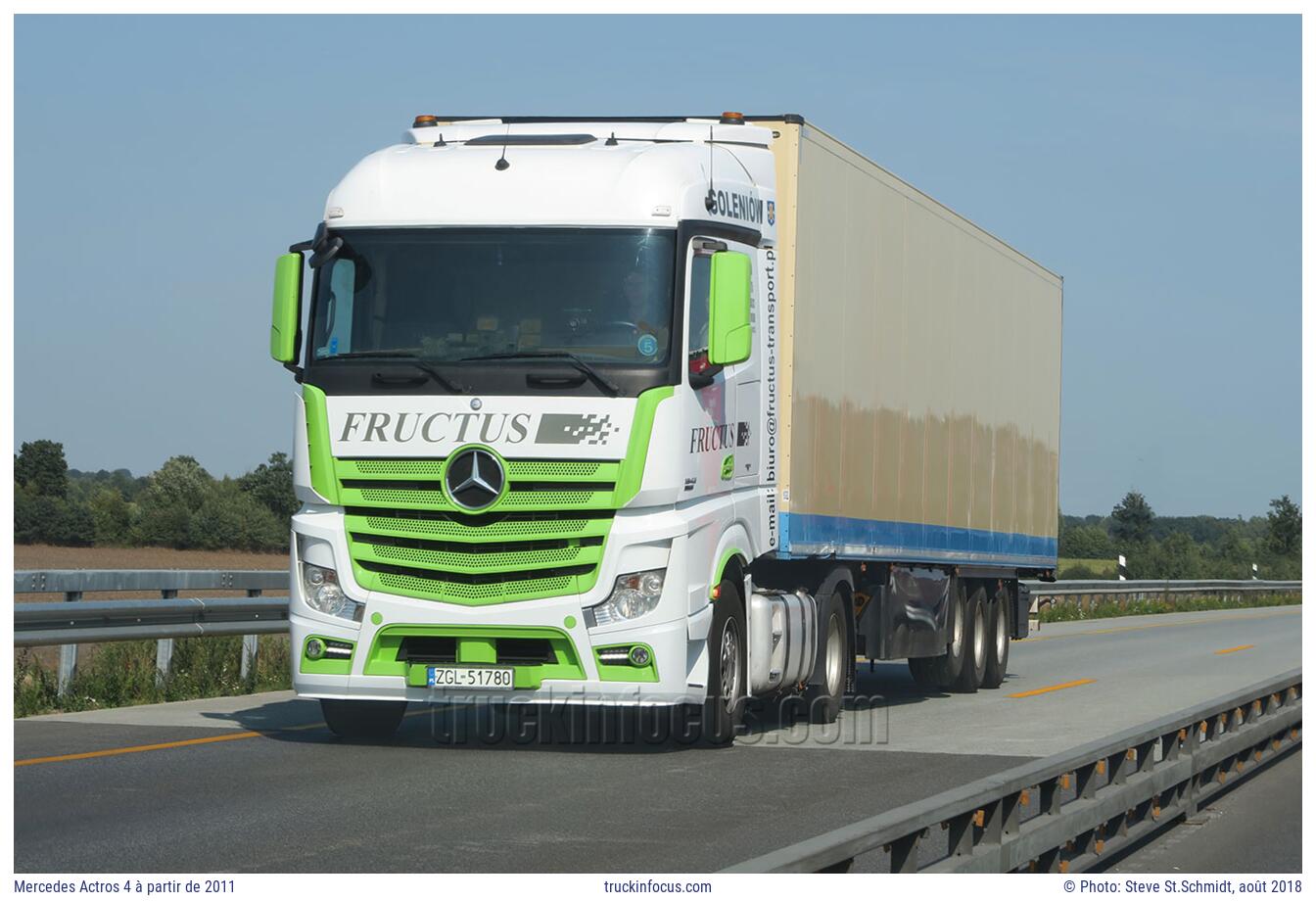 Mercedes Actros 4 à partir de 2011 Photo août 2018