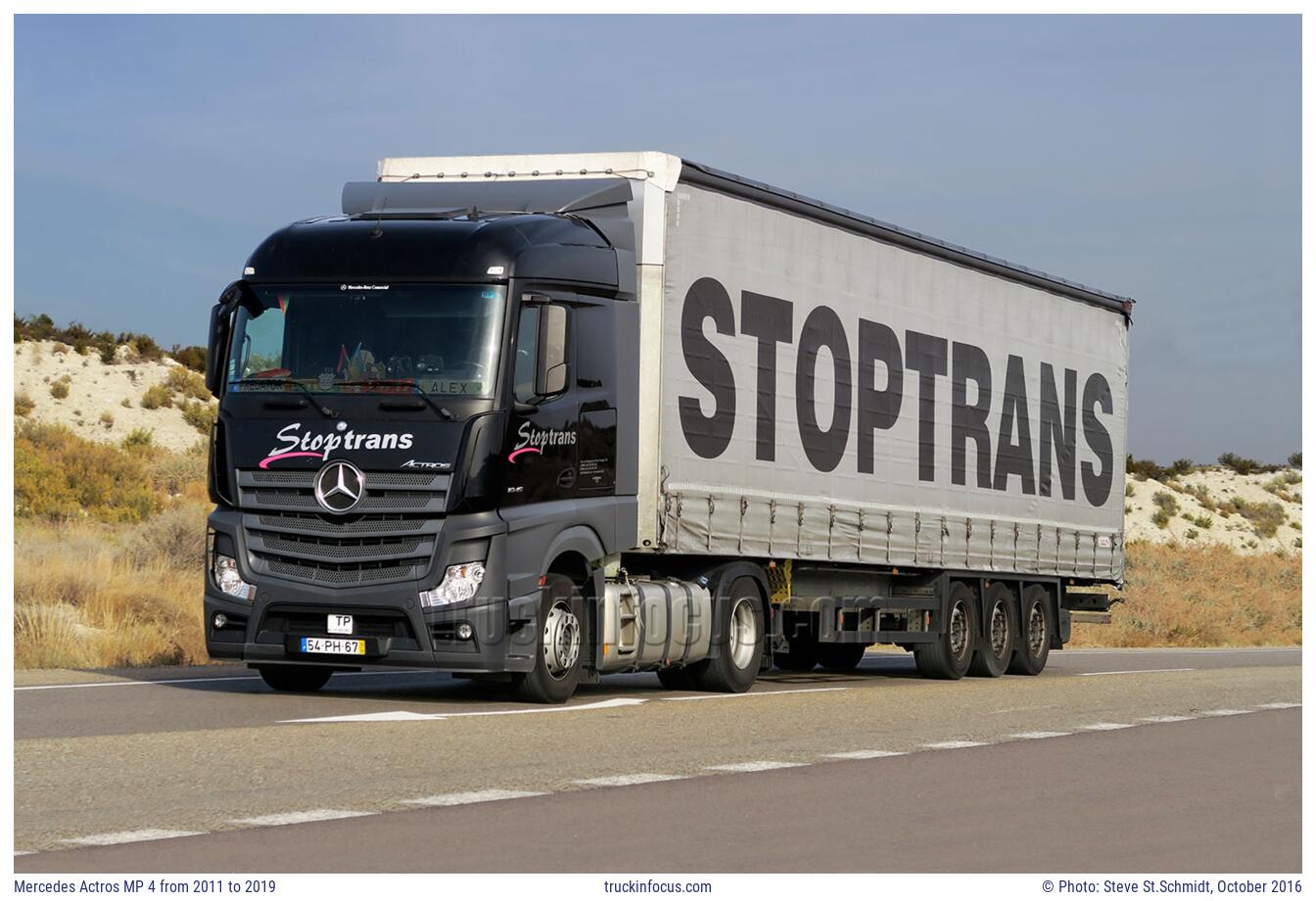Mercedes Actros MP 4 from 2011 to 2019 Photo October 2016