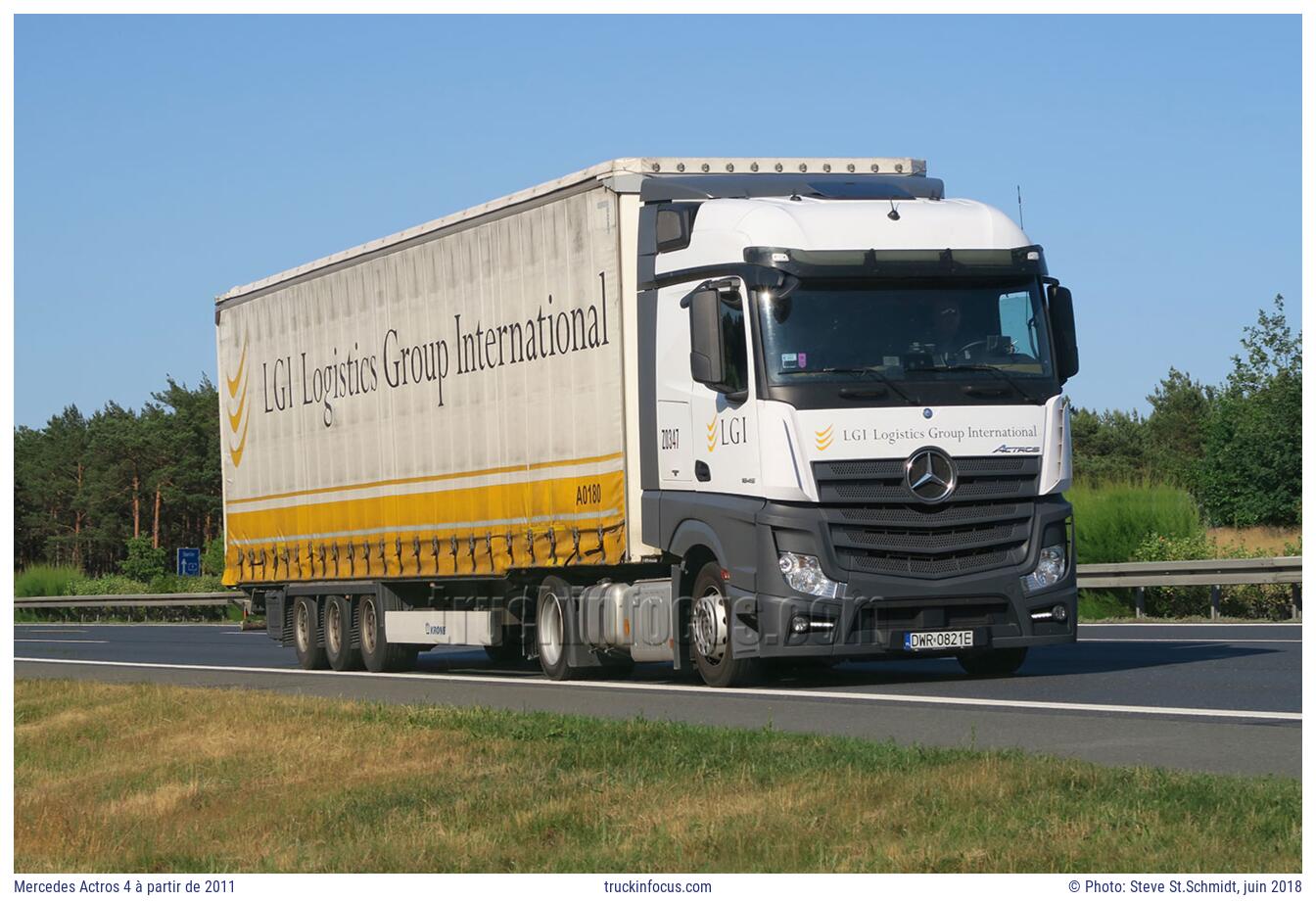 Mercedes Actros 4 à partir de 2011 Photo juin 2018