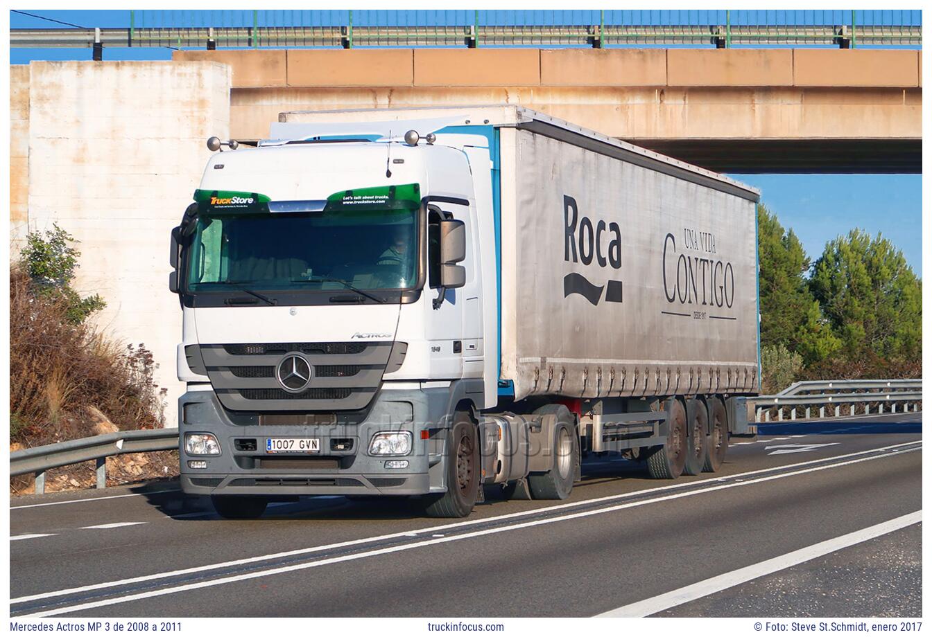 Mercedes Actros MP 3 de 2008 a 2011 Foto enero 2017