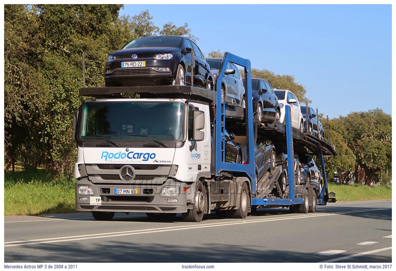 Mercedes Actros MP 3 de 2008 a 2011 Foto marzo 2017