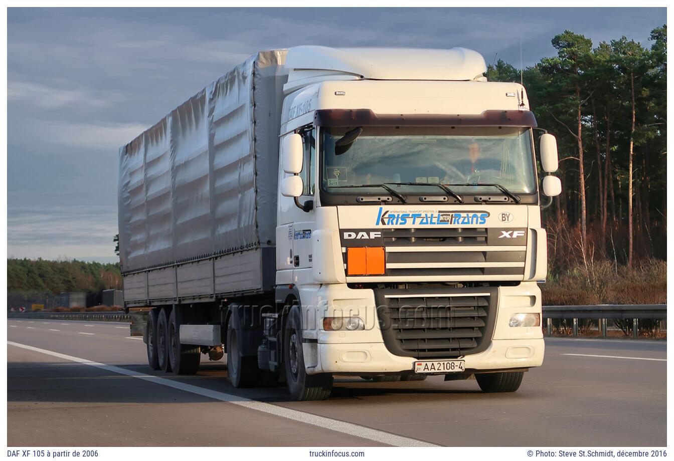 DAF XF 105 à partir de 2006 Photo décembre 2016