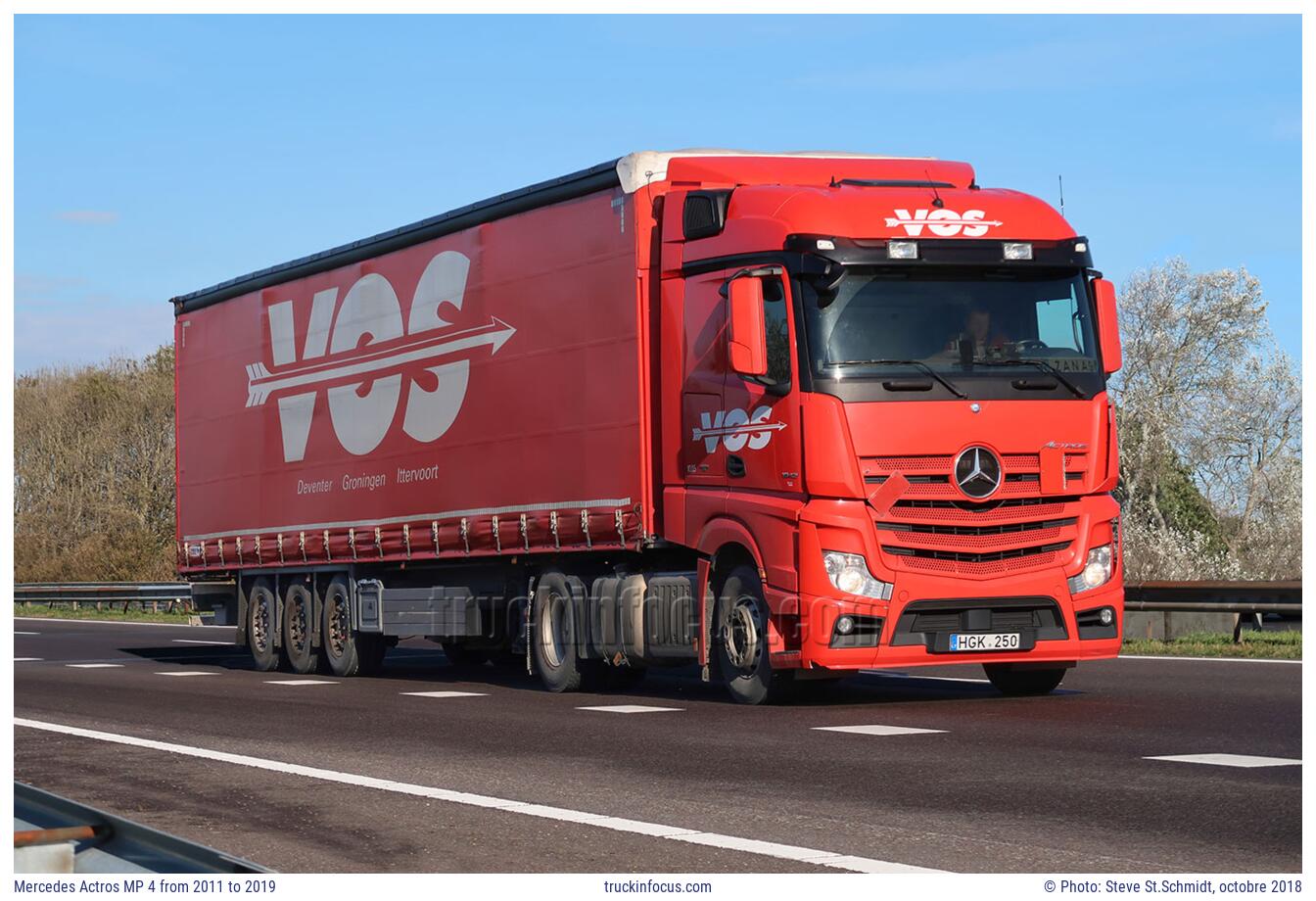 Mercedes Actros MP 4 from 2011 to 2019 Photo octobre 2018