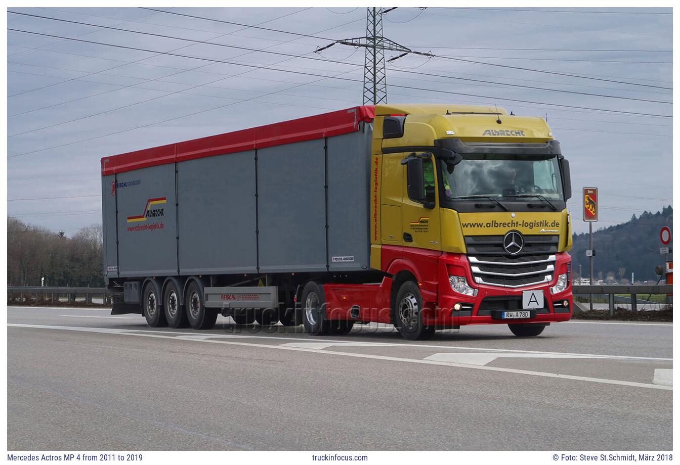 Mercedes Actros MP 4 from 2011 to 2019 Foto März 2018