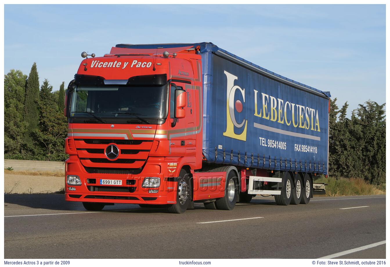 Mercedes Actros 3 a partir de 2009 Foto octubre 2016