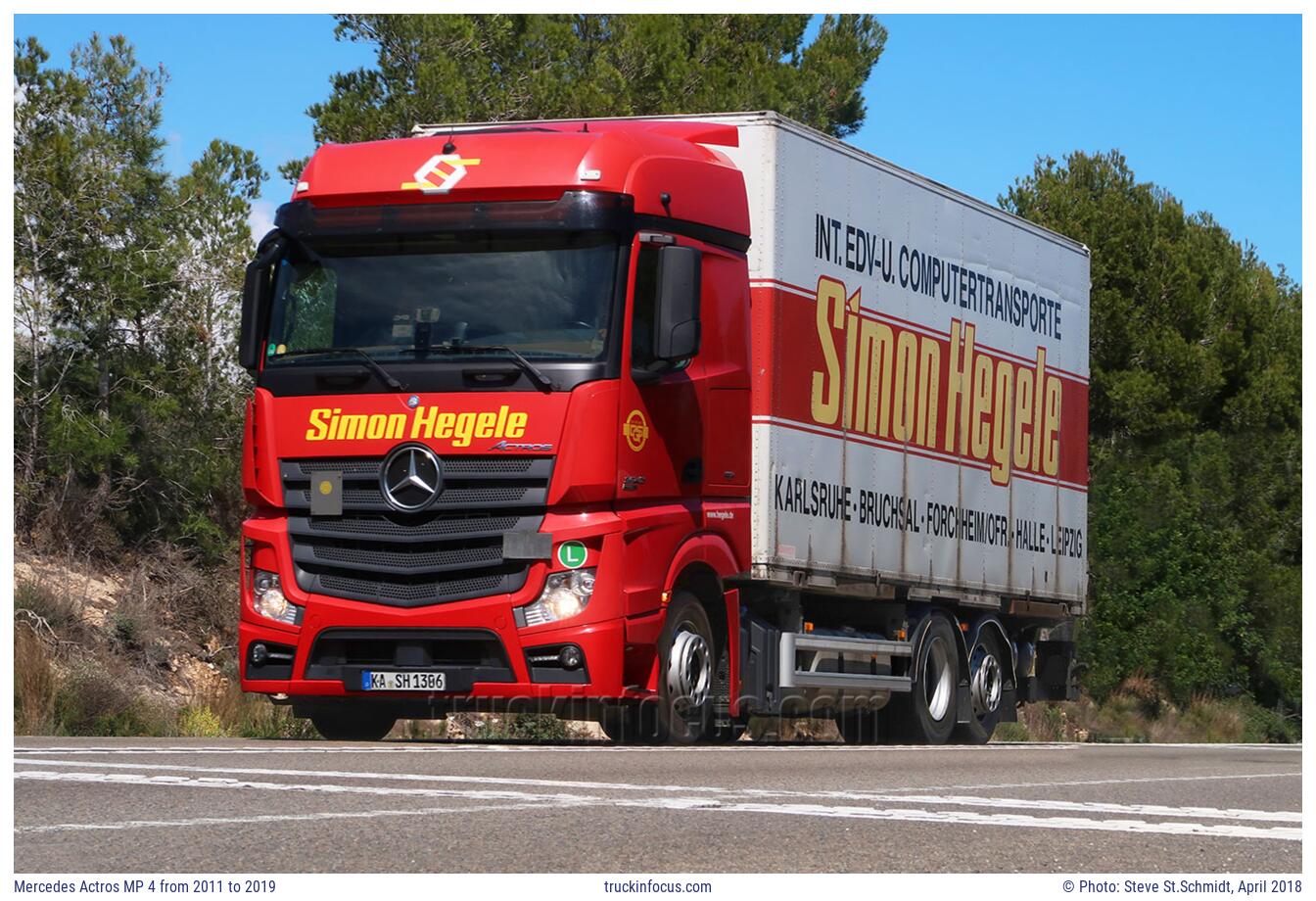 Mercedes Actros MP 4 from 2011 to 2019 Photo April 2018