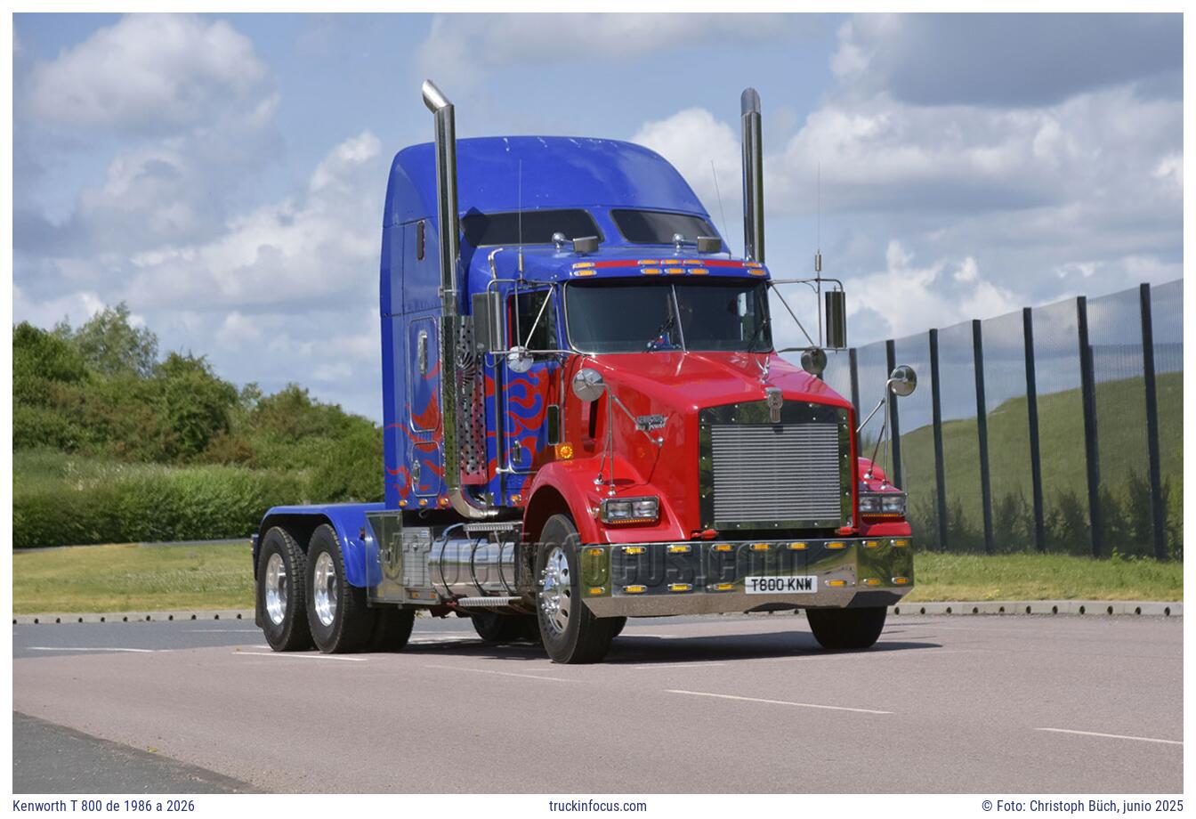 Kenworth T 800 de 1986 a 2026 Foto junio 2025