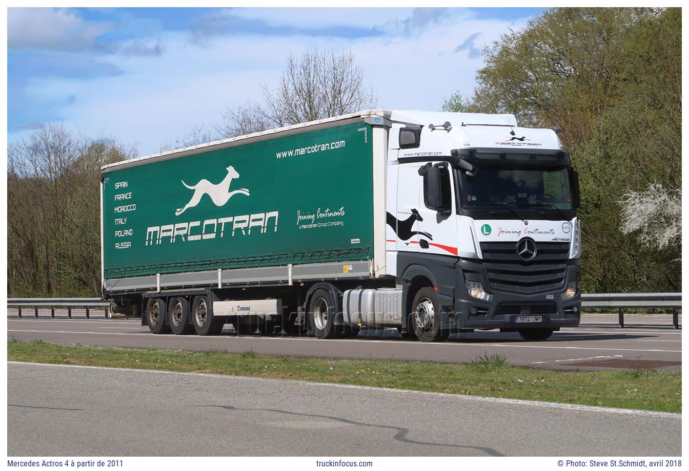 Mercedes Actros 4 à partir de 2011 Photo avril 2018