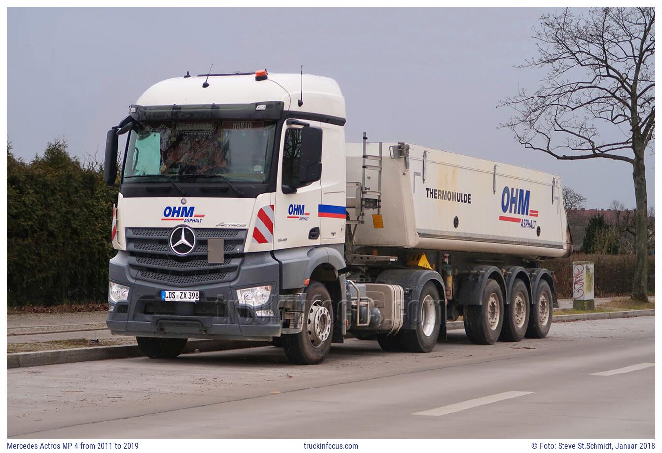 Mercedes Actros MP 4 from 2011 to 2019 Foto Januar 2018