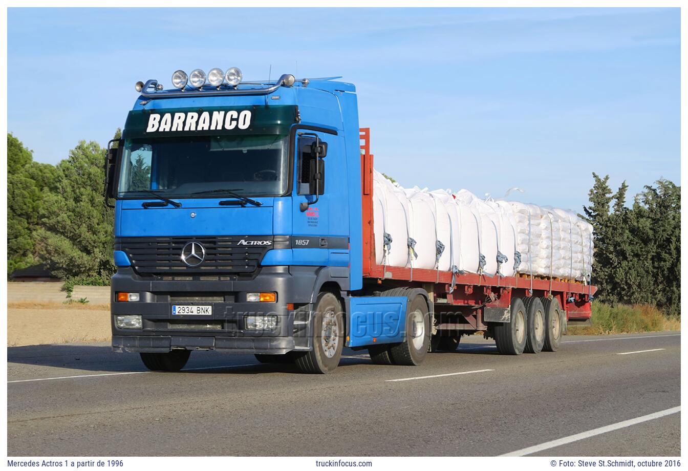 Mercedes Actros 1 a partir de 1996 Foto octubre 2016