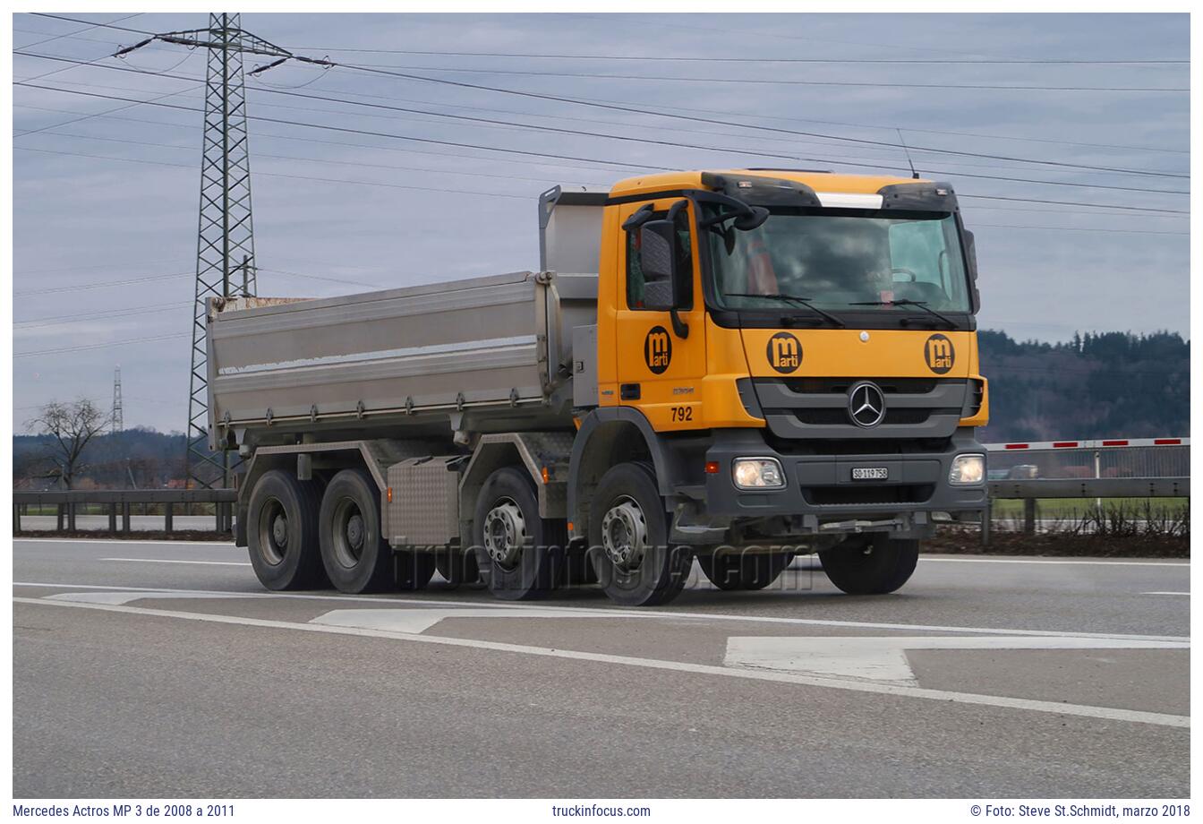 Mercedes Actros MP 3 de 2008 a 2011 Foto marzo 2018