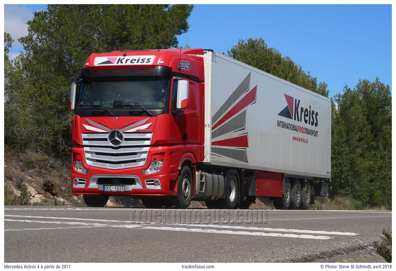 Mercedes Actros 4 à partir de 2011 Photo avril 2018