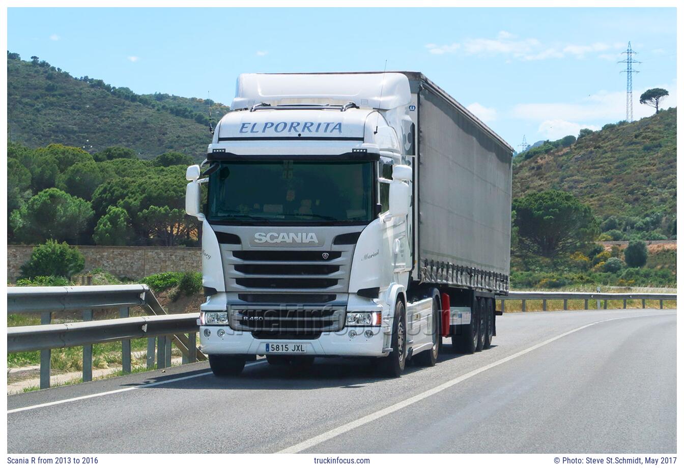 Scania R from 2013 to 2016 Photo May 2017