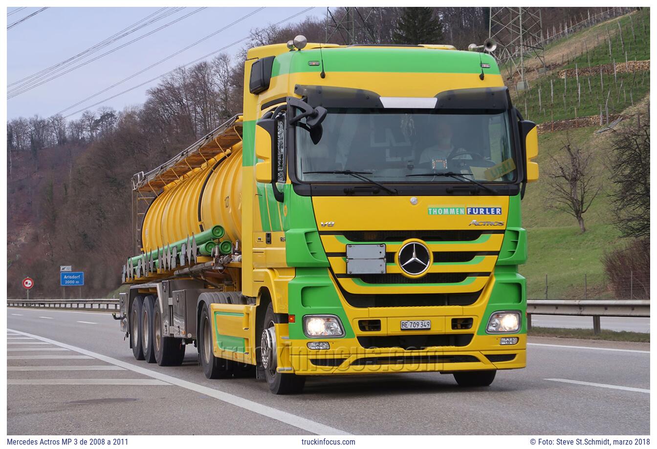 Mercedes Actros MP 3 de 2008 a 2011 Foto marzo 2018