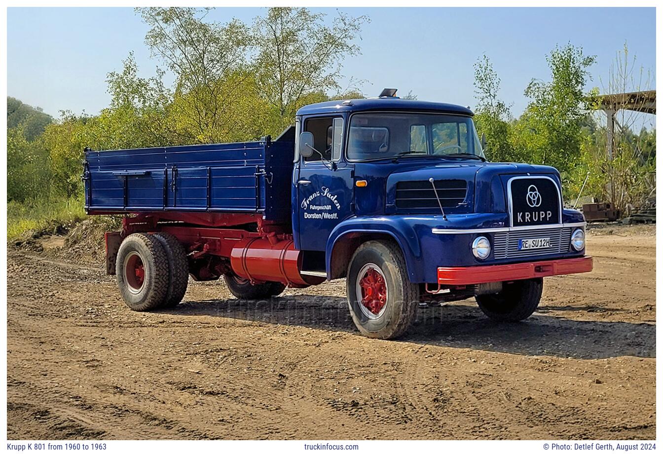 Krupp K 801 from 1960 to 1963 Photo August 2024