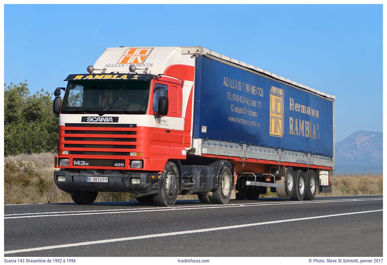 Scania 143 Streamline de 1992 à 1996 Photo janvier 2017