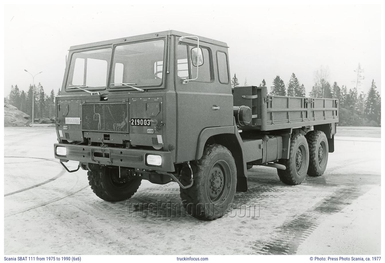 Scania SBAT 111 from 1975 to 1990 (6x6) Photo ca. 1977