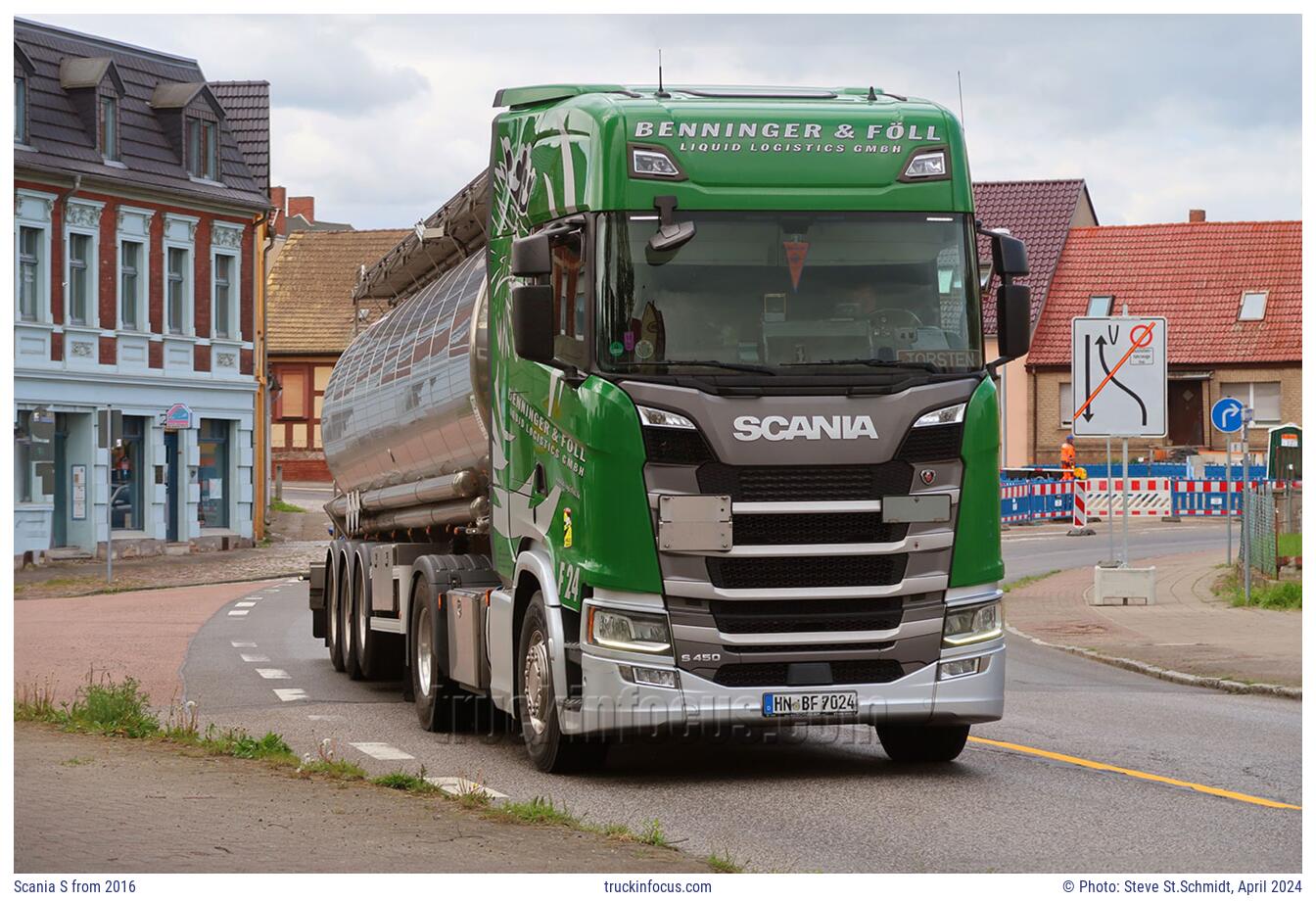 Scania S from 2016 Photo April 2024