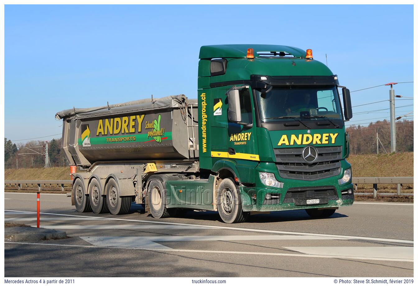 Mercedes Actros 4 à partir de 2011 Photo février 2019