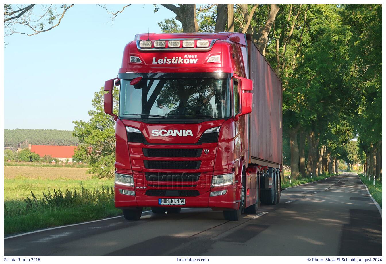 Scania R from 2016 Photo August 2024