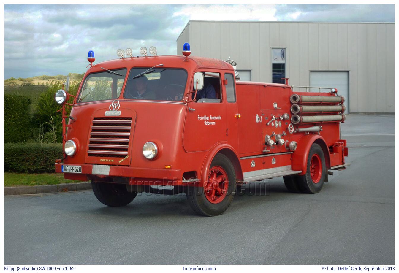 Krupp (Südwerke) SW 1000 von 1952 Foto September 2018