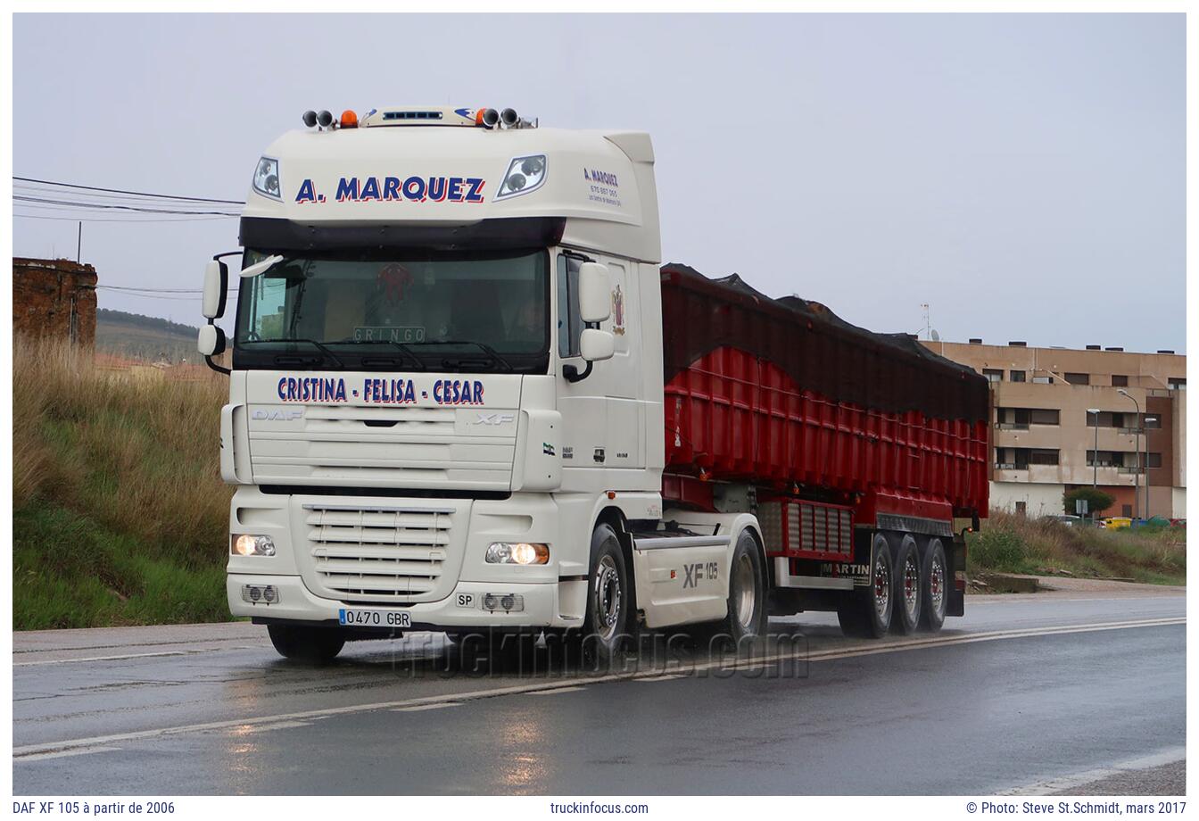 DAF XF 105 à partir de 2006 Photo mars 2017