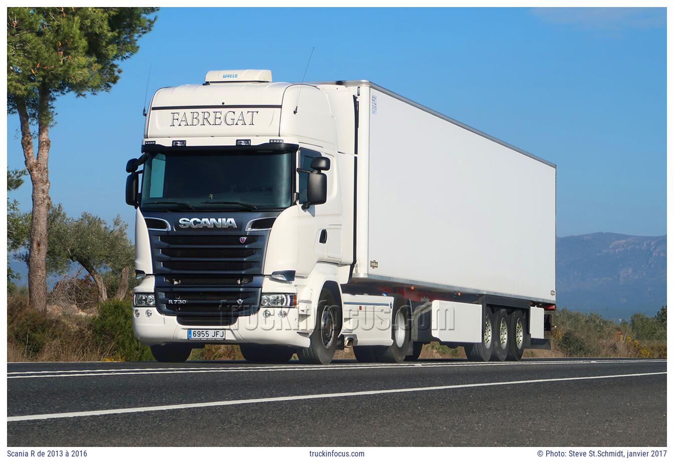 Scania R de 2013 à 2016 Photo janvier 2017