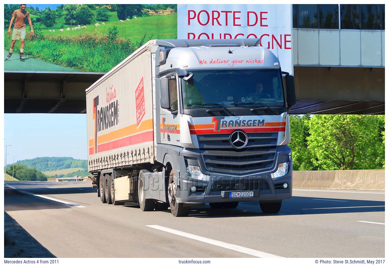 Mercedes Actros 4 from 2011 Photo May 2017